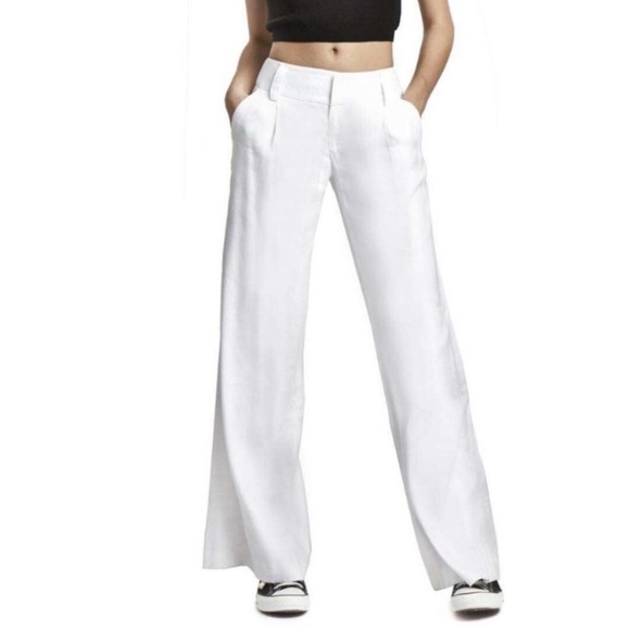 Alice + Olivia Pants - Alice + Olivia Linen Wide Leg Bottoms